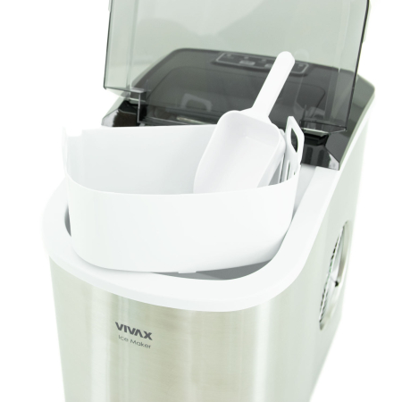 Masina de facut gheata VIVAX IM-122T Portabila, productie gheata 12 kg/24h, capacitate 2.2 l, 2 dimensiuni cuburi de gheata, argintiu [6]