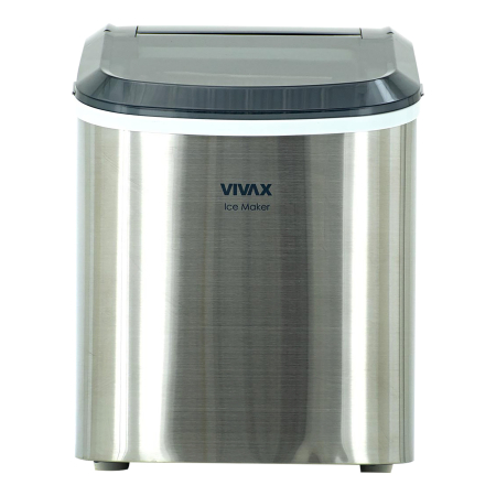 ELECTROCASNICE - Masina de facut gheata VIVAX IM-122T Portabila, productie gheata 12 kg/24h, capacitate 2.2 l, 2 dimensiuni cuburi de gheata, argintiu