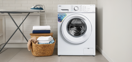 Masina de spalat cu incarcare frontala slim VIVAX WFL-100616CSI, alb, 6 kg, 1000 rpm, clasa A, motor invertor BLDC, functie abur, fara afisaj, buton alb [10]