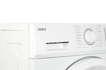 Masina de spalat cu incarcare frontala slim VIVAX WFL-100616CSI, alb, 6 kg, 1000 rpm, clasa A, motor invertor BLDC, functie abur, fara afisaj, buton alb [9]