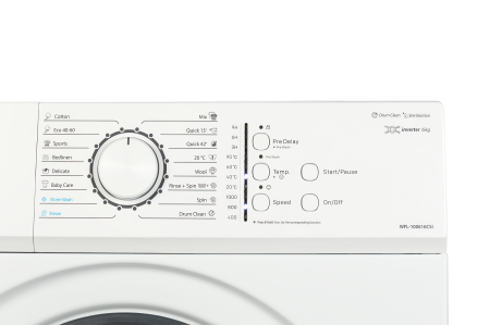 Masina de spalat cu incarcare frontala slim VIVAX WFL-100616CSI, alb, 6 kg, 1000 rpm, clasa A, motor invertor BLDC, functie abur, fara afisaj, buton alb [7]