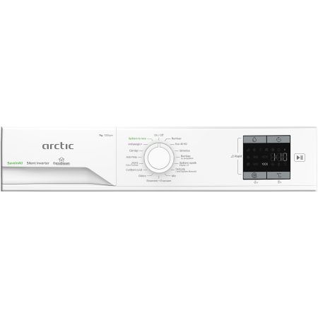 Masina de spalat rufe Arctic APLM1WFSU17210W, 7 Kg, 1200 RPM, Clasa energetica A, Motor Silent Inverter, ExtraSteam, IronExpress, Fast/Intensive, Steam, Prewash, Child Lock, Add-In, Alb [4]