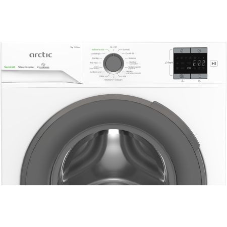 Masina de spalat rufe Arctic APLM1WFSU17210WG, 7 Kg, 1200 RPM, Motor Silent Inverter, ExtraSteam, Drum Clean+Steam, Child Lock, Anticrease, Digital Display, Add-In, Clasa A, Alb [3]