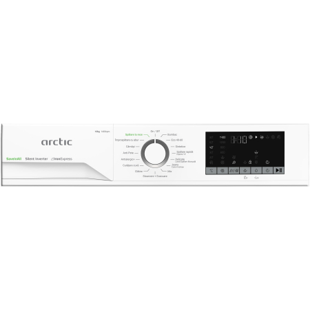 Masina de spalat rufe Arctic APLM2WFSU210411W, 10 Kg, 1400 RPM, 15 Programe, Motor Silent Inverter, ExtraSteam, Prewash, Fast+, Extra Rinse, Drum Clean+Steam, Child Lock, Anticrease, Digital Display,  [6]