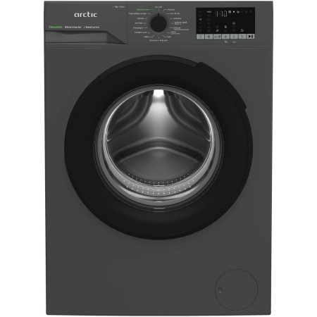 ELECTROCASNICE - Masina de spalat rufe Arctic APLM2WFSU29412A, 9 Kg, 1400 RPM,Clasa A, Motor Silent Inverter, ExtraSteam, IronExpress, Fast/Intensive, Steam, Child Lock, Add-In, Antracit