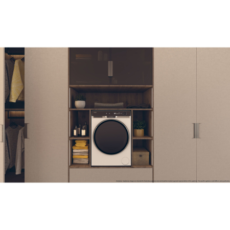 Masina de spalat rufe cu uscator Haier HWD100-B14397US, Spalare 10 kg, Uscare 6 kg, 1400 rpm, Motor Direct Motion, Clasa A, Ultra Fresh, WiFi, ABT, display LCD, Smart Dual Spray, Alb [10]