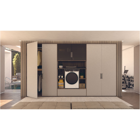 Masina de spalat rufe cu uscator Haier HWD100-B14397US, Spalare 10 kg, Uscare 6 kg, 1400 rpm, Motor Direct Motion, Clasa A, Ultra Fresh, WiFi, ABT, display LCD, Smart Dual Spray, Alb [12]