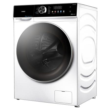 Masina de spalat rufe cu uscator Samus WSDD10612IDM, spalare 10 kg, uscare 6 kg, 1200 rpm, clasa A, 62.8 cm, motor inverter, reglare nivel uscare, incarcare cu rufe in timpul spalarii, Alb [1]