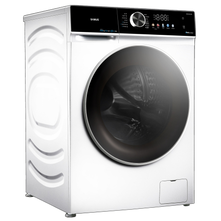 Masina de spalat rufe cu uscator Samus WSDD10612IDM, spalare 10 kg, uscare 6 kg, 1200 rpm, clasa A, 62.8 cm, motor inverter, reglare nivel uscare, incarcare cu rufe in timpul spalarii, Alb [2]
