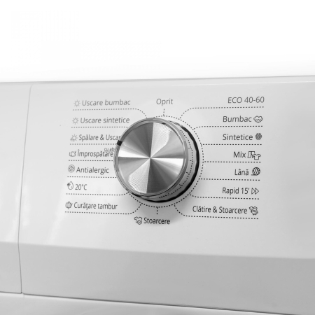 Masina de spalat rufe cu uscator Samus WSDDI-85140, spalare 8 kg, uscare 5 kg, 1400 rpm, clasa D, latime 59.5 cm, motor inverter, afisaj LCD, incarcare cu rufe in timpul spalarii, Alb [5]