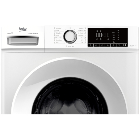 Masina de spalat rufe frontala Beko B1WFM2721WEE, 7 kg, 1200 RPM, Clasa A, 15 programe, Digital Display, SteamCure, Child Lock, Alb [2]
