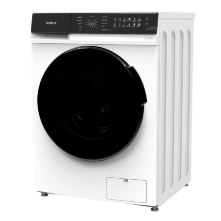 Masina de spalat rufe frontala Samus WSDKI5-10144, 10 kg, 1400 rpm, clasa A, adancime 54 cm, motor inverter, Spalare nocturna, functie Abur, curatare tambur, display LED color, pornire intarziata, Alb [2]