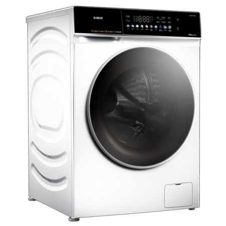 Masina de spalat rufe frontala Samus WSHD10120IDM, 10 kg, 1200 rpm, clasa A, 62 cm, motor inverter, improspatare, spalare nocturna, nivel murdarie, control antispuma, alb [1]