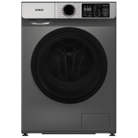 Masini de spalat rufe - Masina de spalat rufe frontala, Samus WSNDI-9142DS, 9 kg, 1400 rpm, clasa A, adancime 49.5 cm, motor inverter, auto-echilibrare tambur, spalare cu aburi, tesaturi XXL, curatare tambur, Gri