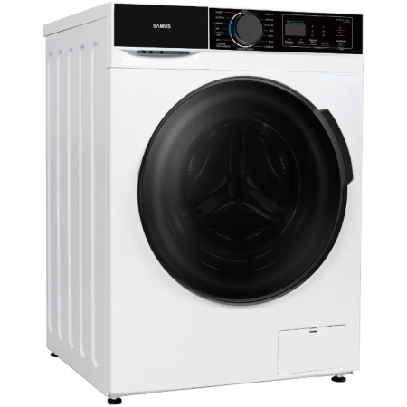 Masina de spalat rufe frontala slim Samus WSADI-7123, 7 kg, 1200 rpm, clasa A, adancime 40 cm, motor inverter, functie Abur, program Eliminare par de animale, pornire intarziata, Alb [1]