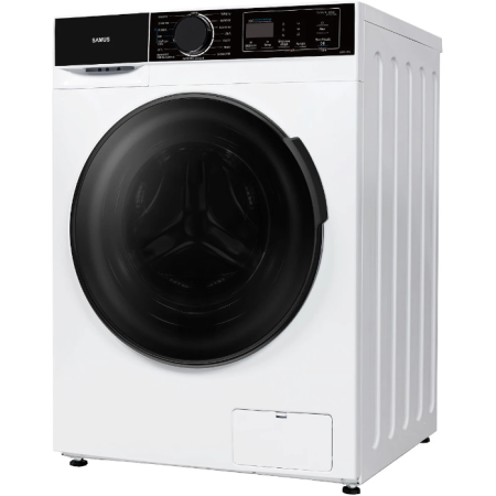 Masina de spalat rufe frontala slim Samus WSADI-7123, 7 kg, 1200 rpm, clasa A, adancime 40 cm, motor inverter, functie Abur, program Eliminare par de animale, pornire intarziata, Alb [2]