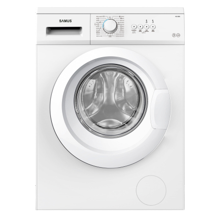 Masini de spalat rufe - Masina de spalat rufe frontala slim Samus WSL-5081, 5 kg, 800 rpm, clasa D, adancime 40 cm, program Spalare cu abur, curatare tambur, auto-echilibrare tambur, panou de control cu leduri, Alb