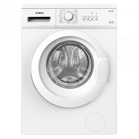 Masini de spalat rufe - Masina de spalat rufe frontala slim Samus WSL-6101, 6 kg, 1000 rpm, clasa D, adancime 40 cm, program Spalare cu abur, curatare tambur, auto-echilibrare tambur, panou de control cu leduri, Alb