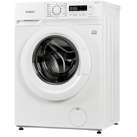 Masina de spalat rufe frontala slim Samus WSLI-9144, 9 kg, 1400 rpm, clasa A, adancime 49.5 cm, motor inverter, termostat reglabil, auto-echilibrare tambur, curatare tambur, pornire intarziata, Alb [2]