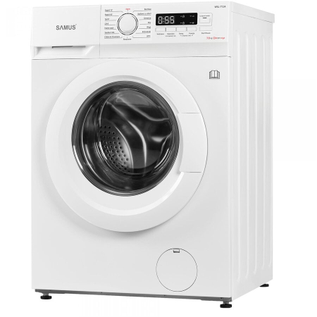 Masina de spalat rufe Samus WSL-7124,7 Kg, 15 programe, 1200 rotatii, Slim, Clasa energetica D, Termostat reglabil, Program ECO 40-60°C, Blocare acces copii, Alb [1]