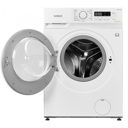 Masina de spalat rufe Samus WSL-7124,7 Kg, 15 programe, 1200 rotatii, Slim, Clasa energetica D, Termostat reglabil, Program ECO 40-60°C, Blocare acces copii, Alb [2]