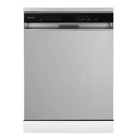 Masini de spalat vase - Masina de spalat vase Samus SDBX614.8, 14 seturi, 8 Programe, Latime 60 cm, Afisaj electronic, Inox-Negru