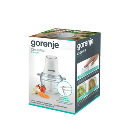 Mini tocator GORENJE S501GW, 1l, 500W, 1 treapta viteza, alb [6]