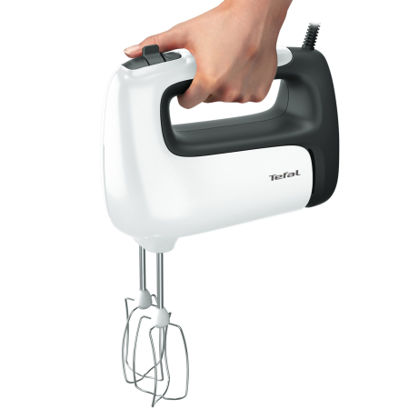 Mixer de mana Tefal Prep'Mix HT462138, 500W, 5 viteze, Turbo, 2 accesorii pentru aluat, 2 teluri, alb [6]