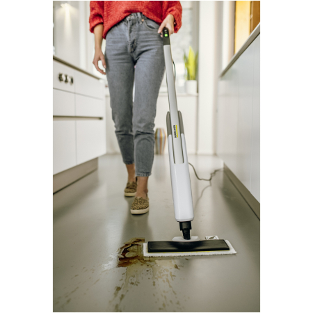 Mop cu abur Karcher SC 2 Upright, 1600 W, rezervor 0,4 l, reglare abur, cartus de decalcifiere, 1.513-500.0, Alb/Negru [9]