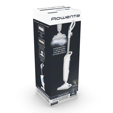 Mop cu abur ROWENTA Steam Power RY6537WI, 1200W, 0.6L, filtru anticalcar, 3 setari de reglaj al aburului, Alb/Albastru [7]