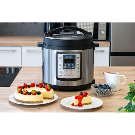 Multicooker Gorenje MC6MBK, 1000 W, 6l, 15 programe, Program de gatit sub presiune, Argintiu [11]