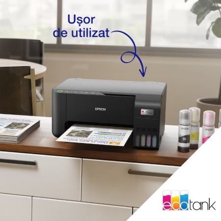 Multifunctional inkjet color CISS Epson EcoTank L3270, A4, Color, 10 ppm, USB, Wireless Negru [6]
