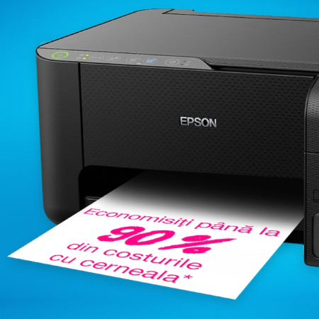 Multifunctional inkjet color CISS Epson EcoTank L3270, A4, Color, 10 ppm, USB, Wireless Negru [5]