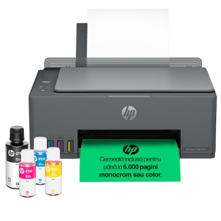 Multifunctional inkjet color CISS HP Smart Tank 581 All-in-One, USB, Wireless, Apple AirPrint, A4, 6.000 de pagini alb-negru sau color [0]