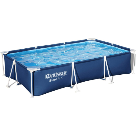 Piscine - Piscina cadru metalic BESTWAY, dreptunghi, 3300 l, 300 x 201 x 66 cm, albastru