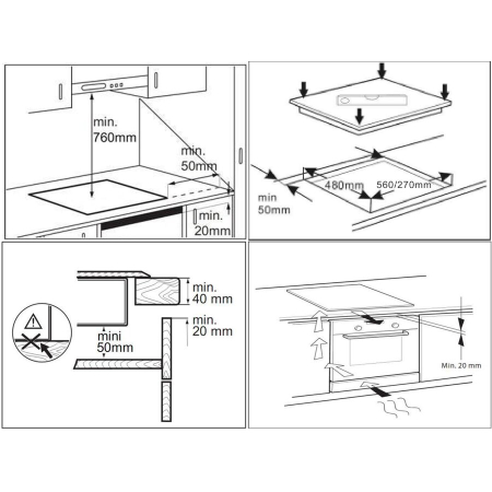 Plita cu inductie incorporabila Samus PSI-64BG7, 4 zone de gatit, 7000 W, control touch, timer, oprire automata, functie blocare, indicator caldura reziduala, functie Boost, negru [1]