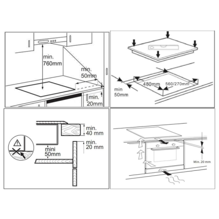 Plita cu inductie incorporabila Samus PSI-64BG9, 4 zone de gatit, 7000 W, 9 trepte putere, control touch, indicator caldura reziduala, timer, blocaj de siguranta, Keep Warm, Flex Zone, negru [1]