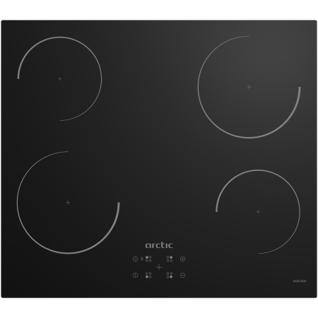 ELECTROCASNICE - Plita incorporabila Arctic ARSI6440MTB, Inductie, 4 zone de gatit, Touch control, 58 cm, Negru
