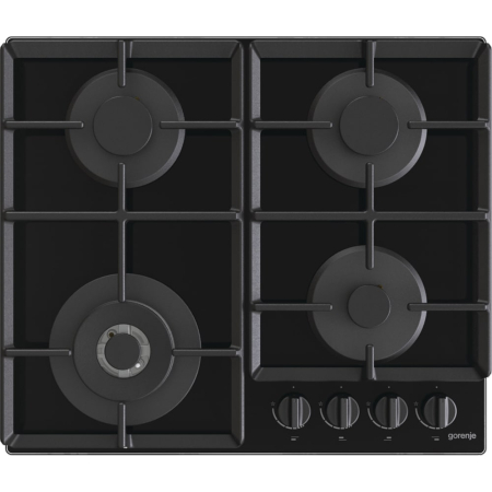 Plite incorporabile - Plita incorporabila Gorenje GTW641EB, Gaz, 4 arzatoare, Wok, Negru