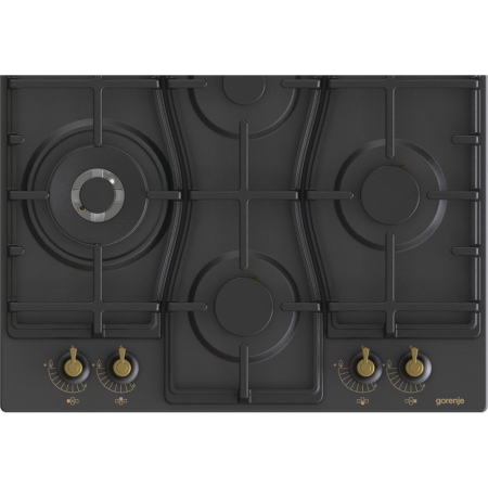Plita incorporabila pe gaz, Gorenje GW6D42CLB, 60cm, 4 plite, 8150W, control mecanic, negru [3]