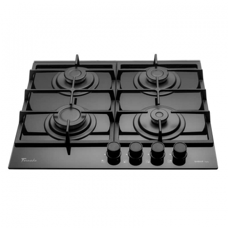 Plite incorporabile - Plita incorporabila Tornado Simphony, iluminare led, autoaprindere integrata, supapa de siguranta, latime 60 cm, Negru