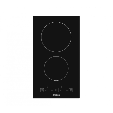 Plite incorporabile - Plita Samus PSVE-32BG3, 2 zone de gatit, 3000 W, control touch, 9 trepte de putere, Negru