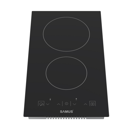 Plita vitroceramica electrica incorporabila Samus PSVE-32BMG5, 2 zone de gatit, 3000 W, control touch, 9 trepte putere, indicator caldura reziduala, blocare acces copii, timer [1]