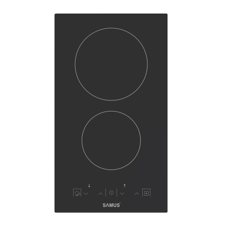 ELECTROCASNICE - Plita vitroceramica electrica incorporabila Samus PSVE-32BMG5, 2 zone de gatit, 3000 W, control touch, 9 trepte putere, indicator caldura reziduala, blocare acces copii, timer