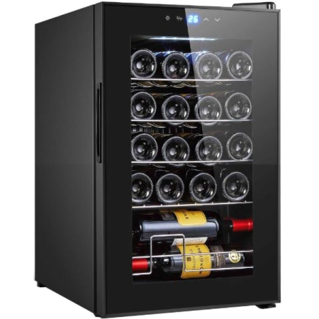 Racitor de vinuri VORTEX VWC5NBK01D, 20 sticle, H 64 cm, Clasa G, negru [2]