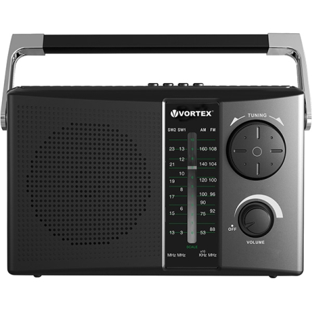 Radio - Radio portabil Vortex VO2606, FM, Bluetooth, USB, Negru