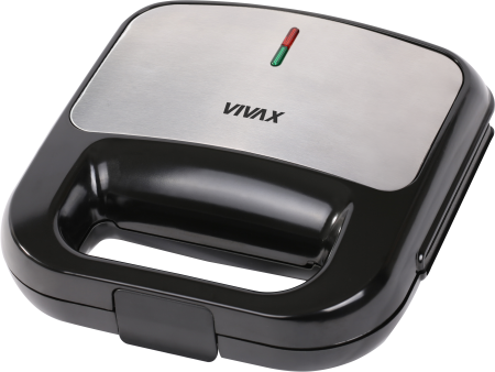 Sandwich-Maker - Sandwich maker VIVAX TS-7504 BX, 750W, Placi Antiaderente, Carcasa din Otel Inoxidabil, Maner Rece, Picioare Antialunecare, Protectie Supraincalzire, Indicator Luminos, Negru