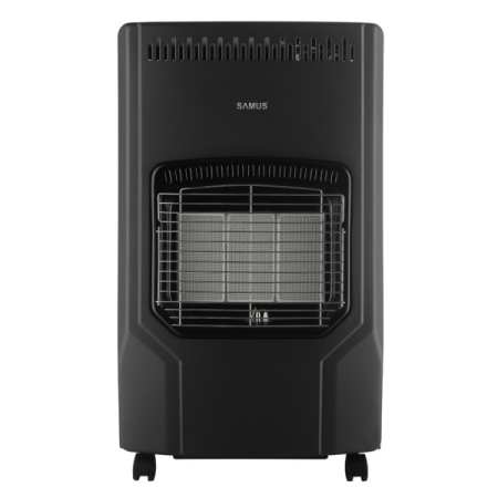 Soba Samus RS423, Trei trepte de putere: 1.5 / 2.8 / 4.2 kW, Butelie de pana la 15 kg, Aprindere piezoelectrica, Comutator anti-rasturnare, Se utilizeaza cu GPL / Butan / Propan, Negru [2]