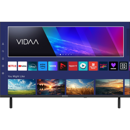 Tv Smart - Televizor LED Smart VORTEX V32PT1VS, HD Ready, 81cm, Sistem operare VIDAA, Margini subtiri, Netflix, Youtube, Max, 2xUSB, 2xHDMI, Clasa E, Negru