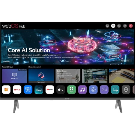 ELECTRONICE - RESIGILAT - Televizor LED Smart VORTEX V43EVA2W3S, 4K Ultra HD, 108cm, Sistem operare WebOS, Frameless, Negru